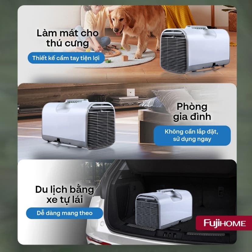 Ảnh Máy điều hòa mini di động thông minh Fujihome PAC04 thiết kế nhỏ gọn, dễ dàng di chuyển, đa dụng 4