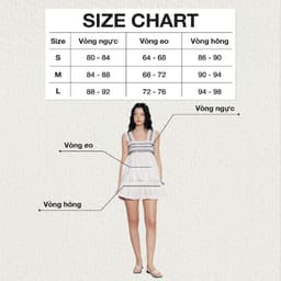 Thumbnail DOTTIE - Áo kiểu chạy smocking trang trí - Trắng - T1079 2
