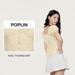 Thumbnail DOTTIE - Áo diễu ly tay phồng - Vàng - T1076 1