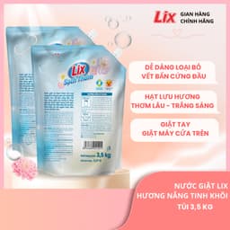 Thumbnail Combo 2 chai nước giặt Lix 3.6kg / can hương Aloe Vera sạch thơm, lưu hương suốt ngày dài Lixco Việt Nam 2C-NG361 1