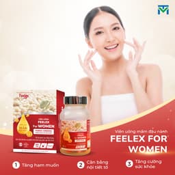 Thumbnail Viên uống mầm đậu nành Feelex For Women hỗ trợ cân bằng nội tiết tố, tăng cường sinh lý nữ - 60v 4