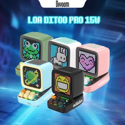 Thumbnail Loa Bluetooth để bàn Divoom DiToo 10W/15W, loa bluetooth không dây hiển thị màn hình Led, kiểu dáng máy tính cổ điển 1
