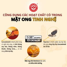 Thumbnail Mật ong tinh nghệ Honimore 15500mg Curcuminoid loại đặc biệt 360g|dành cho người dạ dày 2