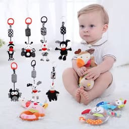 Thumbnail Lục Lạc Treo Nôi Cho Bé - Thú Nhồi Bông Treo Xe Đẩy Em Bé Có Chuông Size To 2