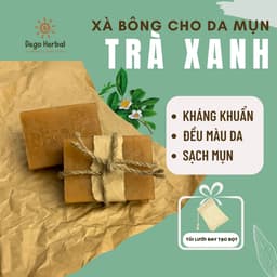 Thumbnail Xà Bông Sinh Dược Giảm Mụn Lưng Thiên Nhiên Trà Xanh DEGO PHARMA 100G -  Mát Da & Dưỡng Da Mịn Màng 1