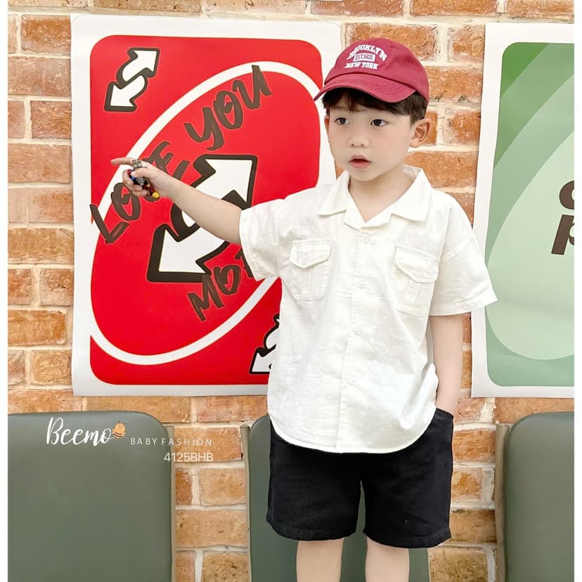 Ảnh Set sơ mi phối túi ngực Chất liệu thô hàn cao cấp kết hợp kaki thoáng khí B611 4