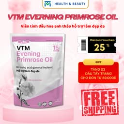 Thumbnail Viên uống tinh dầu hoa anh thảo VTM Evening Primrose Oil, hỗ trợ cân bằng nội tiết tố, làm đẹp da, tóc, móng 1