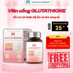 Thumbnail Viên uống VTM Glutathione hỗ trợ làm sáng da, hỗ trợ giảm triệu chứng khô da, nhăn da, nám da - hộp 30 ngày 1
