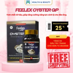 Thumbnail Tinh chất hàu biển Feelex Oyster GP tăng cường sức khỏe sinh lý nam giới - Hộp 60v 1