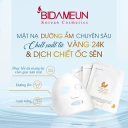 Thumbnail - Mặt nạ dưỡng cấp ẩm, hỗ trợ tái tạo da chiết xuất vàng và dịch chiết Ốc Sên Bidameun 1