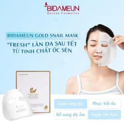 Thumbnail - Mặt nạ dưỡng cấp ẩm, hỗ trợ tái tạo da chiết xuất vàng và dịch chiết Ốc Sên Bidameun 2
