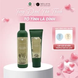 Thumbnail Cặp dầu gội xả tóc thảo dược Weilaiya gừng hà thủ ô giúp dưỡng đen và kích thích mọc tóc 1