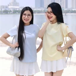 Thumbnail Áo phông nữ Summie Choobe thun form regular T-shirt basic cổ tròn vải cotton cao cấp thoải mái A123 4