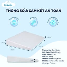 Thumbnail Gối Chống Trào Ngược kháng khuẩn Cho Bé ComfyBaby – Công nghệ làm mát chống mồ hôi trộm 4