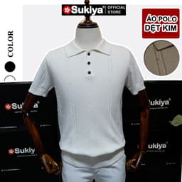 Thumbnail Áo Polo Nam SUKIYA Dệt Len Cao Cấp _ Polo Dệt Kim Họa tiết Thừng AL100 1