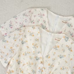 Thumbnail Váy hoa nhí tay ngắn cổ V V2025281 dáng xòe nữ tính - Đầm hoa vintage công sở đi chơi, đi làm 4
