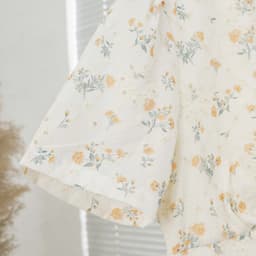 Thumbnail Váy hoa nhí tay ngắn cổ V V2025281 dáng xòe nữ tính - Đầm hoa vintage công sở đi chơi, đi làm 3