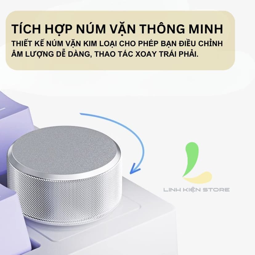 Ảnh Bàn Phím Cơ Không Dây Và Có Dây HOSAN AJAZZ AK820 / AK820 Pro / AK820 AS Có Nút Vặn Tiện Lợi 2