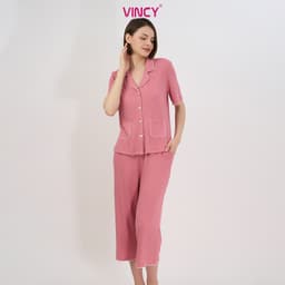 Thumbnail Bộ Đồ Thun Lửng Nữ Vincy BTL012W11 1