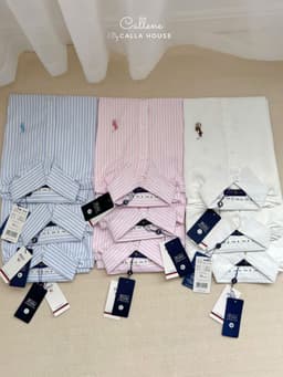 Thumbnail Áo sơ mi công sở nút trước kẻ sọc tay dài thanh lịch thời trang Callene (L2625-L2626) 2