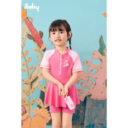 Thumbnail Đồ bơi bé gái ILABY váy bơi bé gái kèm quần trong có khóa kéo chất liệu thun lạnh [3145] 3