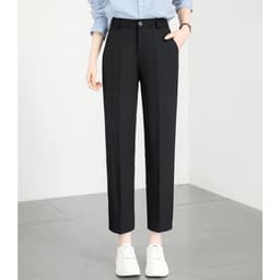 Thumbnail Quần tây baggy nữ đen form dài đi làm, đi học THOCA HOUSE quần tây cho nữ trên 170cm dài 100cm 2
