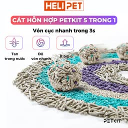 Thumbnail Cát mèo cao cấp PETKIT 5in1 Mix Đậu Nành và Đất Sét Khử Mùi Và Vón Tốt, Xả Tolet, Tan Trong Nước 2
