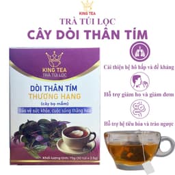 Thumbnail Trà Dòi Thân Tím Túi Lọc 30 Gói Kingtea - Cây Dòi Thân Tím Sấy Lạnh , Sao Thơm  -  Giúp Thanh Nhiệt - Giảm Ho 2