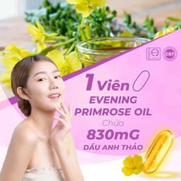 Thumbnail Viên uống tinh dầu hoa anh thảo VTM Evening Primrose Oil, hỗ trợ cân bằng nội tiết tố, làm đẹp da, tóc, móng - 45 viên 2