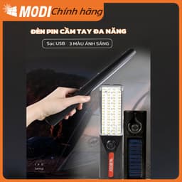 Thumbnail Đèn Pin LED Cầm Tay Cao Cấp MODI SOLAR, Đèn Pin Led  Năng Lượng Mặt Trời Đa Năng Tiện Lợi 1