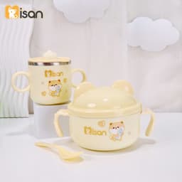 Thumbnail Combo Bát ăn dặm kèm thìa và Cốc ăn dặm giữ nhiệt KidAndMom Misan cao cấp cho bé 4