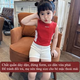 Thumbnail Quần Đùi Biker Ôm Ngắn Cho Bé Tôn Dáng, Dễ Phối Đồ, Quân Đùi Cho Bé -BabyBoo-PiBo-T2- QDBK 1