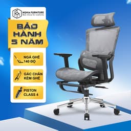 Thumbnail Ghế công thái học Nghiafurniture Mirai Tối đa tính năng, ngả lưng 140 độ, có gác chân, piston class4 4