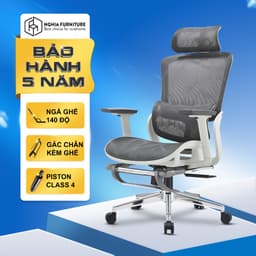 Thumbnail Ghế công thái học Nghiafurniture Mirai Tối đa tính năng, ngả lưng 140 độ, có gác chân, piston class4 2