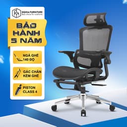 Thumbnail Ghế công thái học Nghiafurniture Mirai Tối đa tính năng, ngả lưng 140 độ, có gác chân, piston class4 1