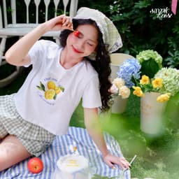Thumbnail Áo thun mùa hè tay ngắn hình trái cây That One Summer cotton mặc ở nhà đi tập đi chơi – Simple Twist 1