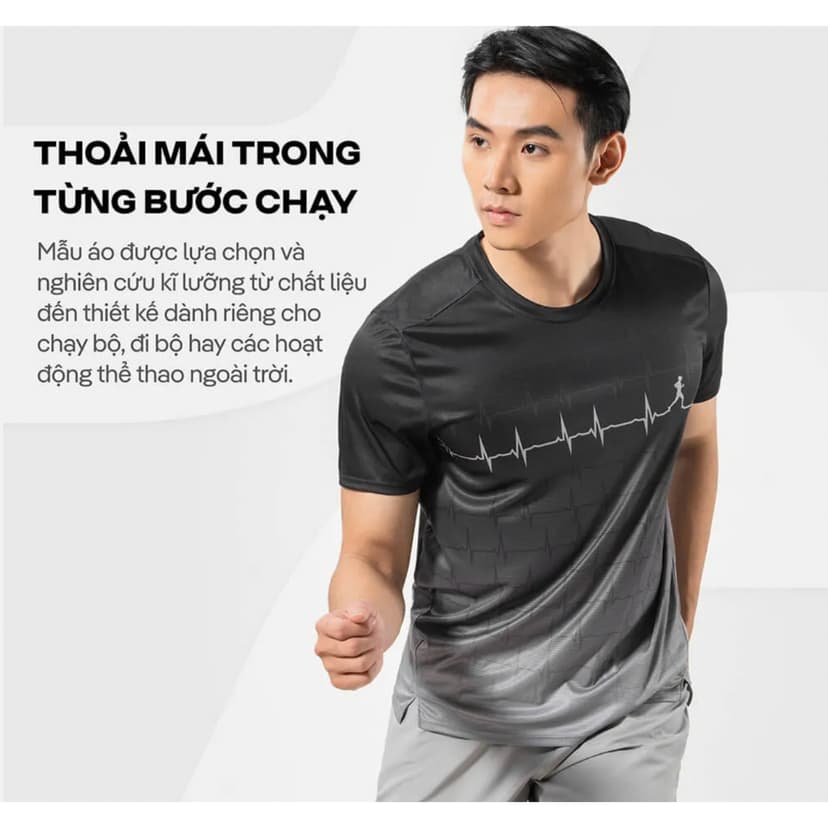 Ảnh Set đồ chạy bộ Áo Thun Nam thể thao Graphic và Quần short Maxcool thoáng khí, thoải mái Coolmate 1
