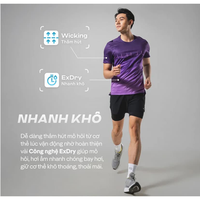 Ảnh Set đồ chạy bộ Áo Thun Nam thể thao Graphic và Quần short Maxcool thoáng khí, thoải mái Coolmate 2