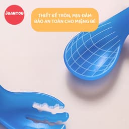 Thumbnail Thìa Ăn Dặm cho bé cảm biến nhiệt độ cho bé đổi màu chống bỏng giúp bé học ăn thìa uốn cong 4