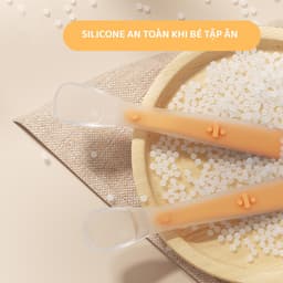 Thumbnail Thìa silicon tập ăn cho bé thìa tập ăn chất liệu silicon an toàn vệ sinh cho trẻ nhỏ chính hãng 3
