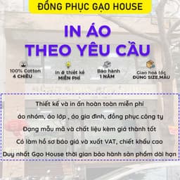 Thumbnail Áo phông nhóm GạoHouse N6 áo thun cotton cao cấp form Oversize, áo đi biển, áo nhóm in theo yêu cầu 2