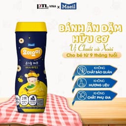 Thumbnail Bánh ăn dặm Maeil Hàn Quốc hữu cơ vị chuối mix xoài bổ sung canxi, vitamin, đề kháng hộp 42G 2