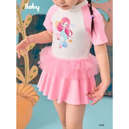 Thumbnail Set đồ bơi bé gái ILABY đồ bơi chất liệu thun lạnh thiết kế áo liền váy có lót quần [3169] 4