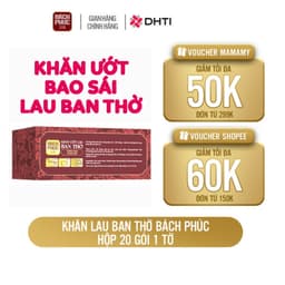 Thumbnail Khăn lau ban thờ Bách Phúc, khăn ướt bao sái lau ban thờ mùi hương trầm và hương quế 2