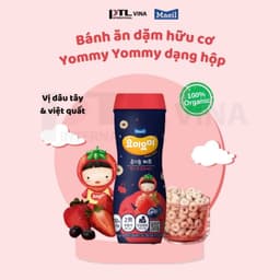 Thumbnail Bánh ăn dặm hữu cơ MAEIL Yommy Yommy Hàn Quốc vị dâu tây việt quất, dễ tan và bổ sung canxi 3
