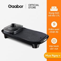 Thumbnail Bếp nướng lẩu điện đa năng Gaabor EH-M01A nồi lẩu nướng đa năng dung tích 1.7L công suất 1300W 1