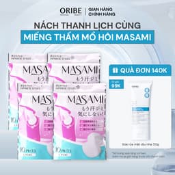 Thumbnail Miếng dán thấm mồ hôi nách Masami khử mùi thấm hút hiệu quả túi 10 miếng 1