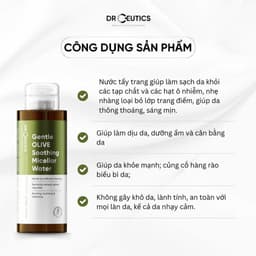 Thumbnail DrCeutics Nước Tẩy Trang Làm Dịu Da OLIVE - Gentle OLIVE Soothing Micellar Water Dành Cho Mọi Loại Da, Da nhạy cảm 500ml 3