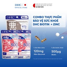Thumbnail Combo Thực phẩm bảo vệ sức khoẻ DHC BIOTIN (30 ngàyx2) + ZinC (60 ngày) - Dạng viên uống hỗ trợ bổ sung Biotin + Kẽm 2