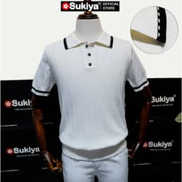 Thumbnail Áo Polo Nam SUKIYA Kẻ Cổ Áo Polo Len Dệt Kim Chất Liệu Sợi Mát Mẻ Kiểu Dáng Thanh Lịch AL105 2